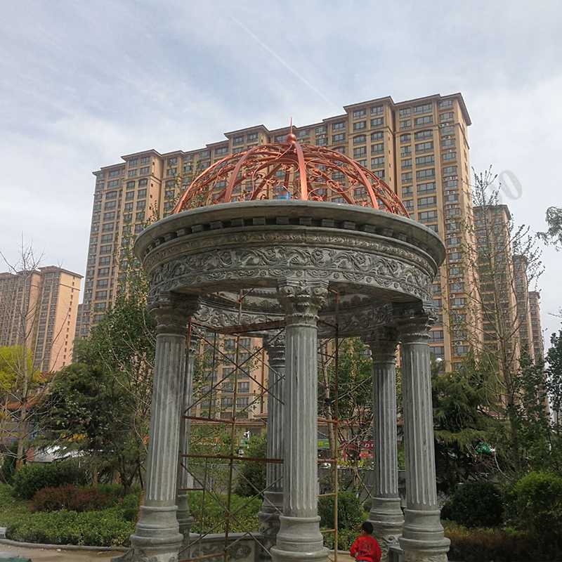 歐式景觀亭子，小區石雕涼亭，大理石石材亭子