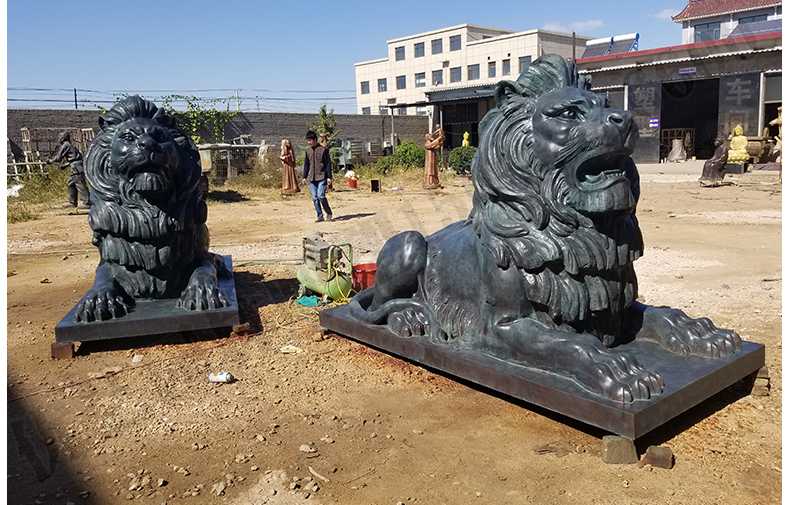 銅雕塑廠家，歐式銅獅子，匯豐銀行銅獅子