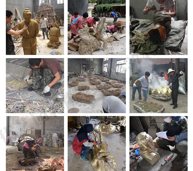 銅雕塑廠家，銅雕塑鑄造流程，銅雕塑定制