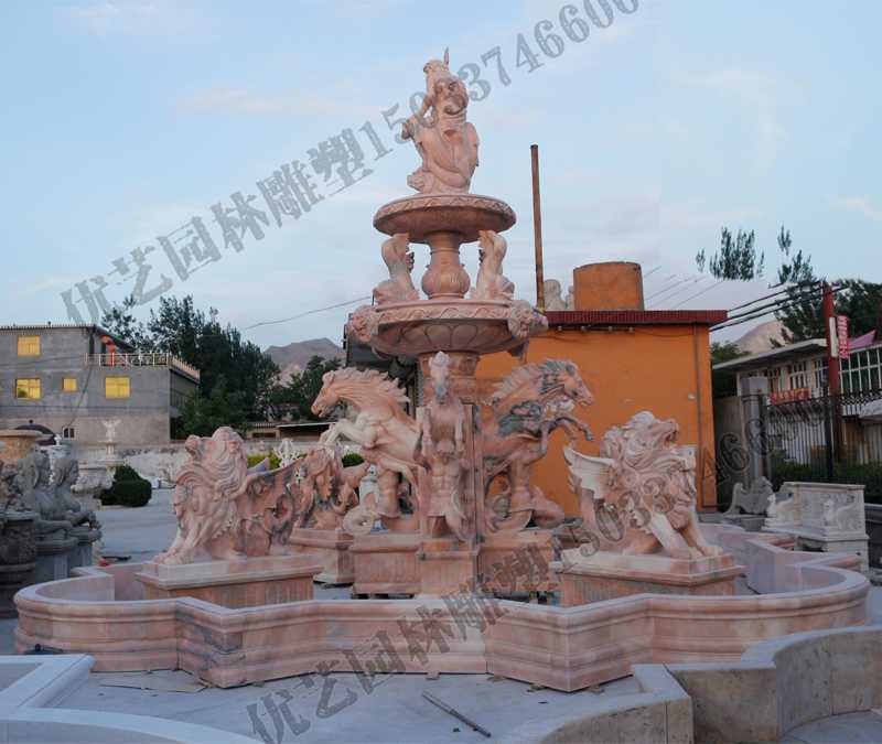 大理石景觀噴泉，歐式大型噴泉，石雕噴泉廠家