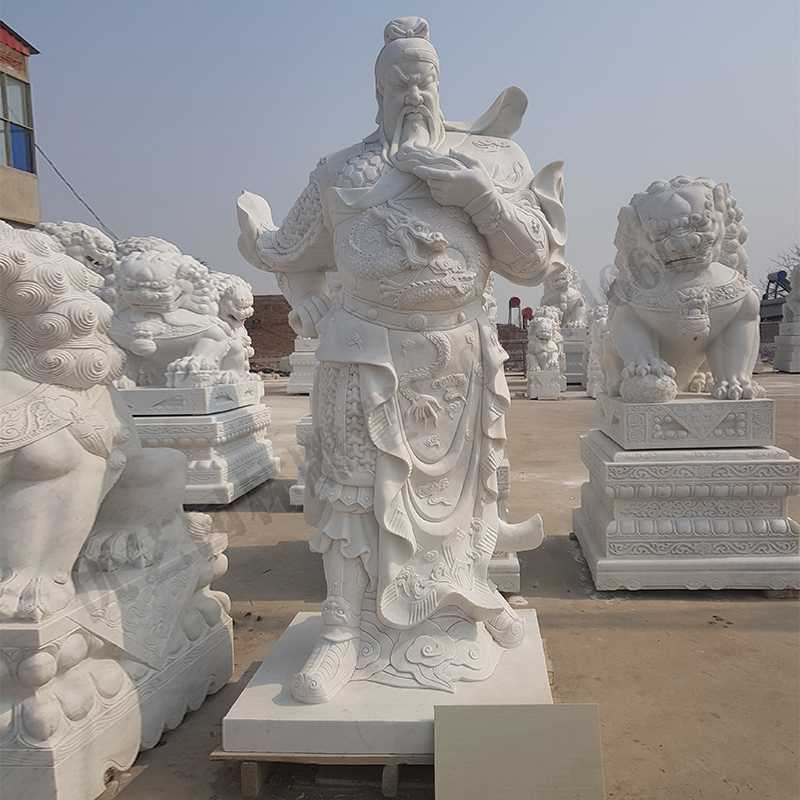 漢白玉關公像，石雕關公像，大理石關公雕像，關羽雕像，河北石雕關公廠家.jpg