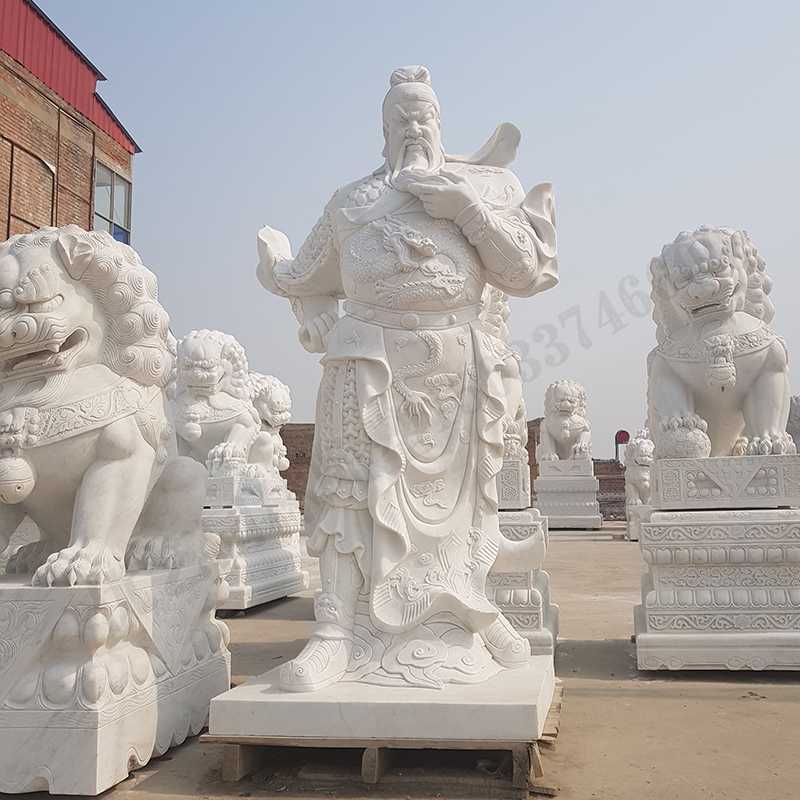 漢白玉關公像，石雕關公像，大理石關公雕像，關羽雕像，河北石雕關公廠家2.jpg